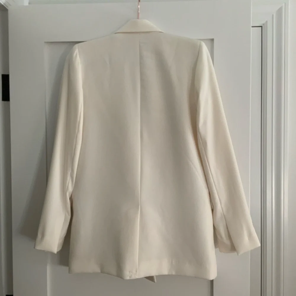Zara Blazer Ivory Double Breasted - Picture 8 of 12
